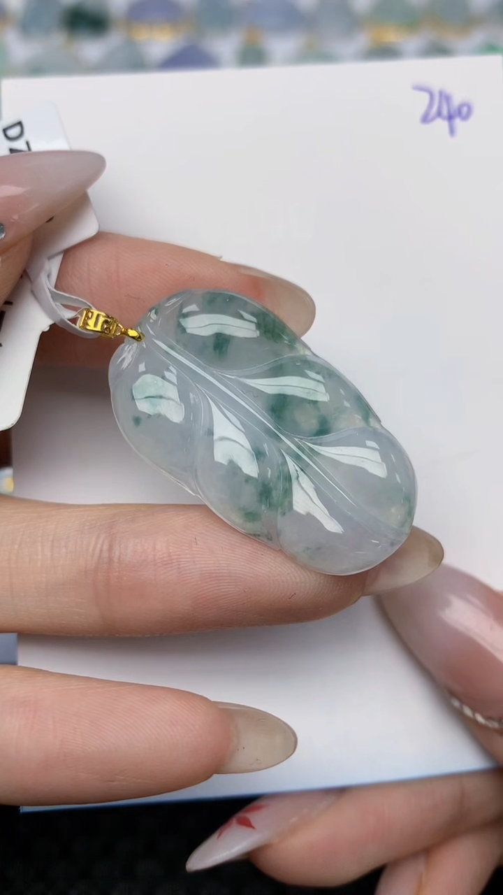 【闪购商品】翡翠颈饰18K金镶嵌 天然翡翠A货