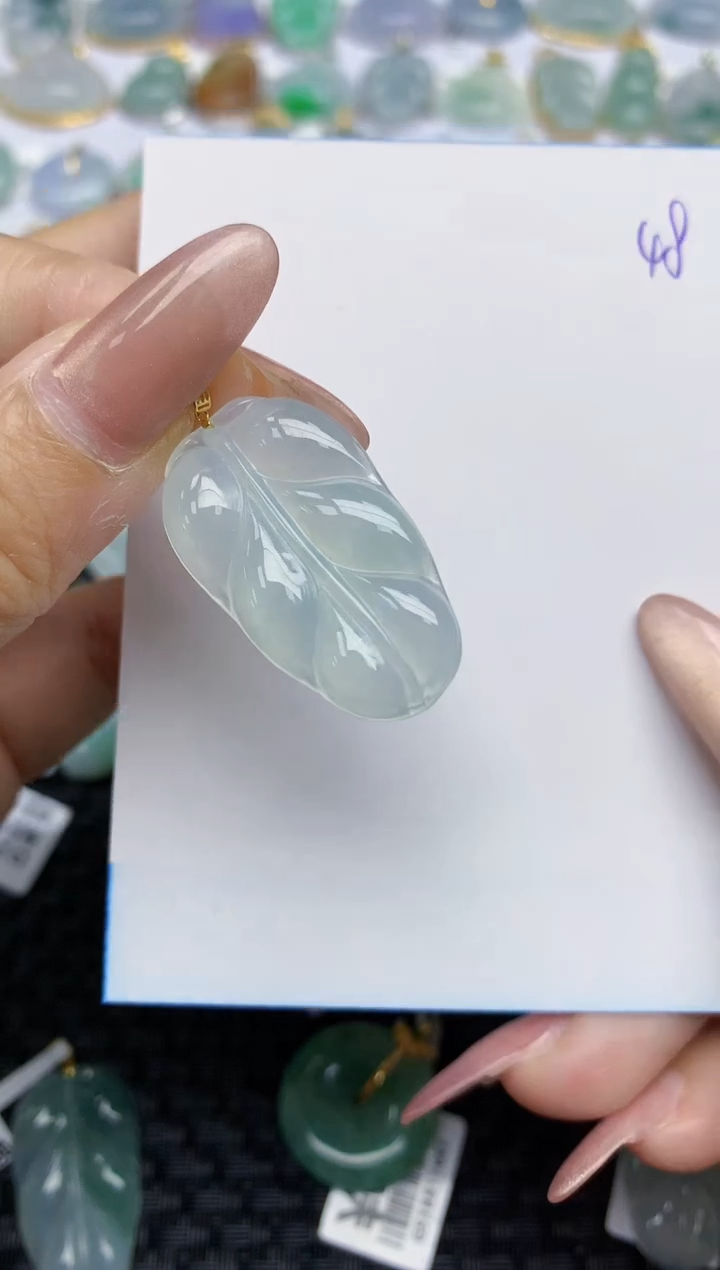 【闪购商品】翡翠颈饰18K金镶嵌天然A货翡翠 48