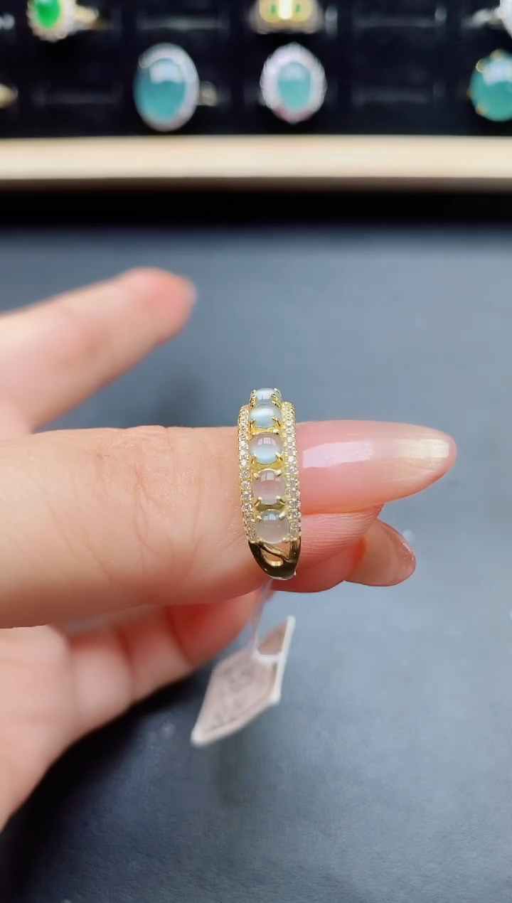 翡翠戒指银S925镶嵌321321