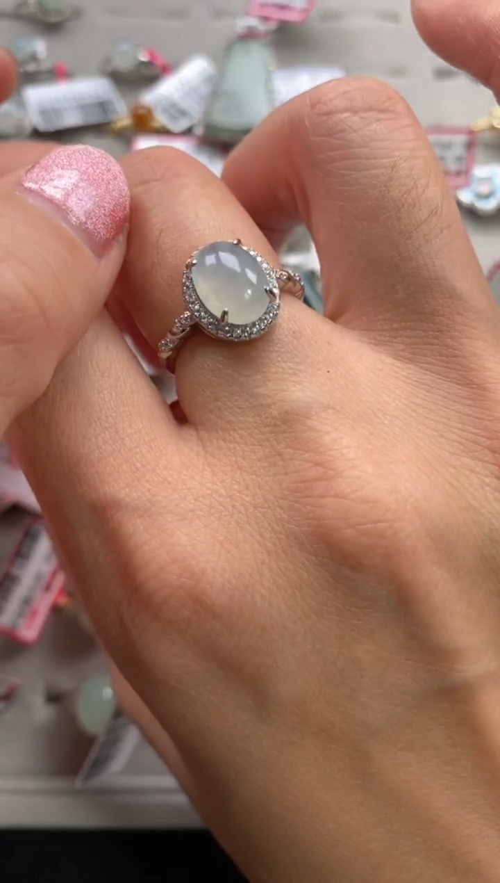 【闪购商品】翡翠戒指银S925镶嵌11111111    4