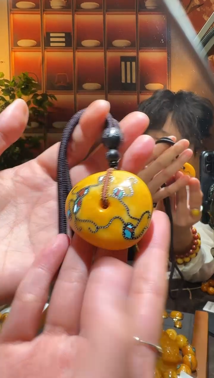 蜜蜡颈饰未镶嵌7399天然蜜蜡珠宝奇石
