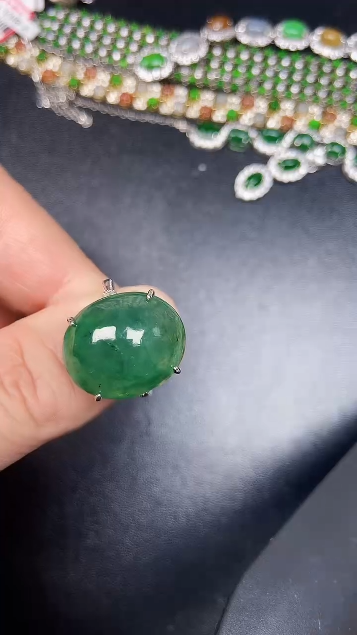 银S925镶嵌戒指翡翠1800