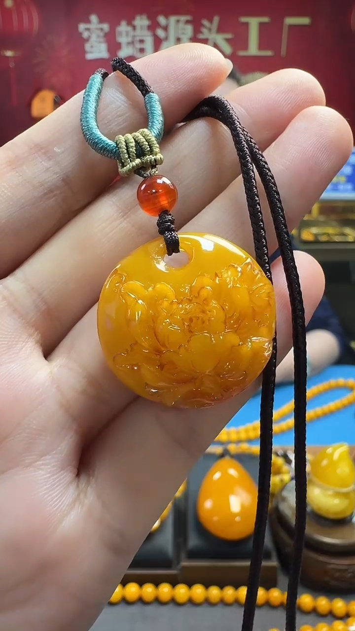 未镶嵌吊坠(不含链)琥珀蜜蜡扣子