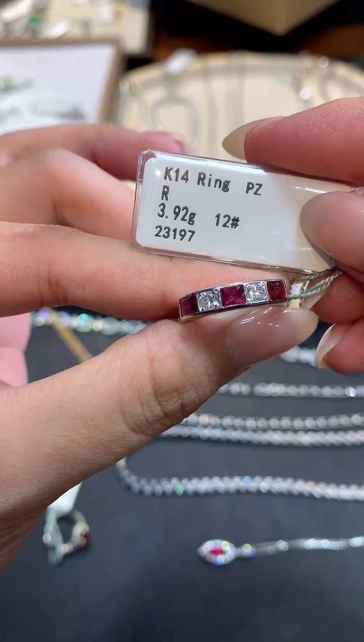 定制红宝石戒指14K金镶嵌D42|4280