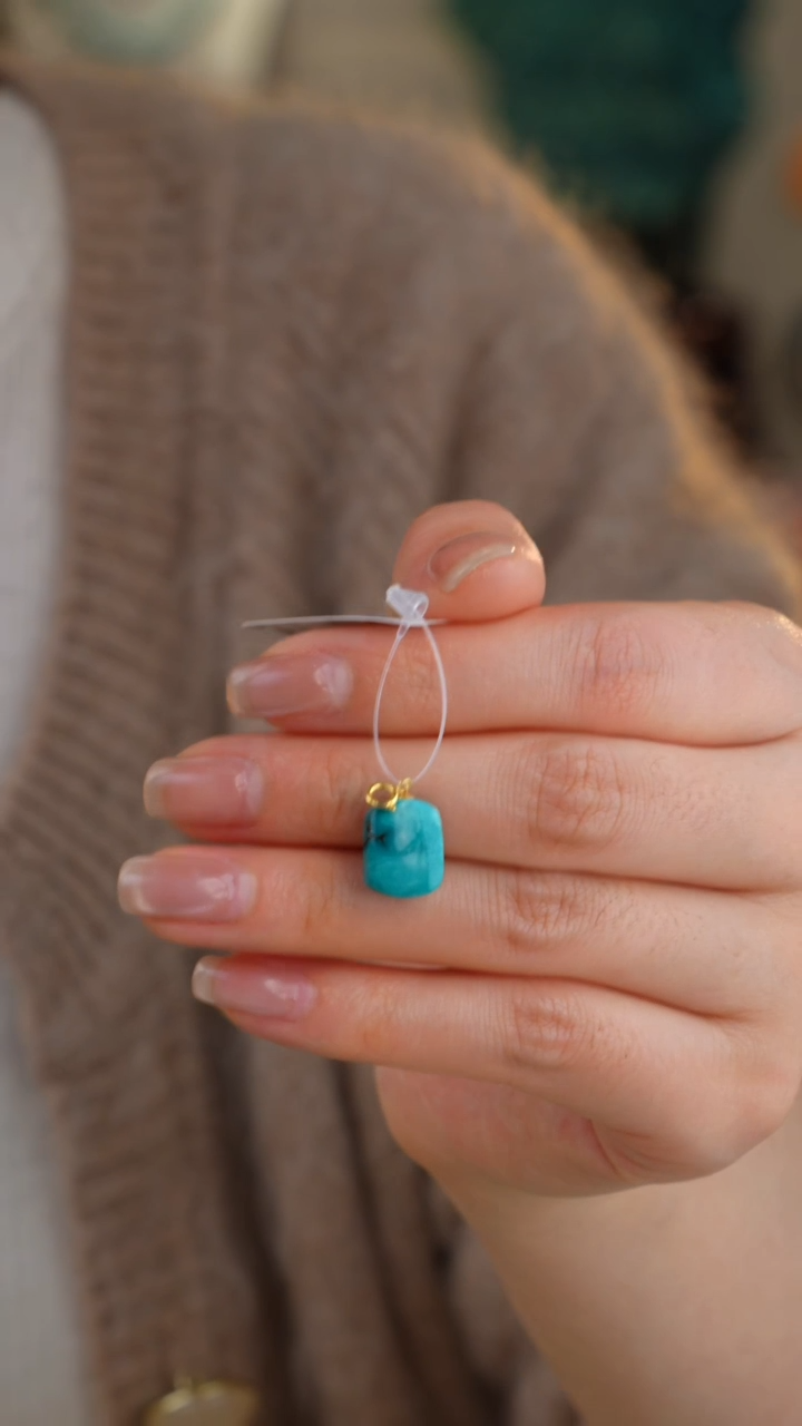 【闪购商品】绿松石吊坠(不含链)18K金镶嵌1