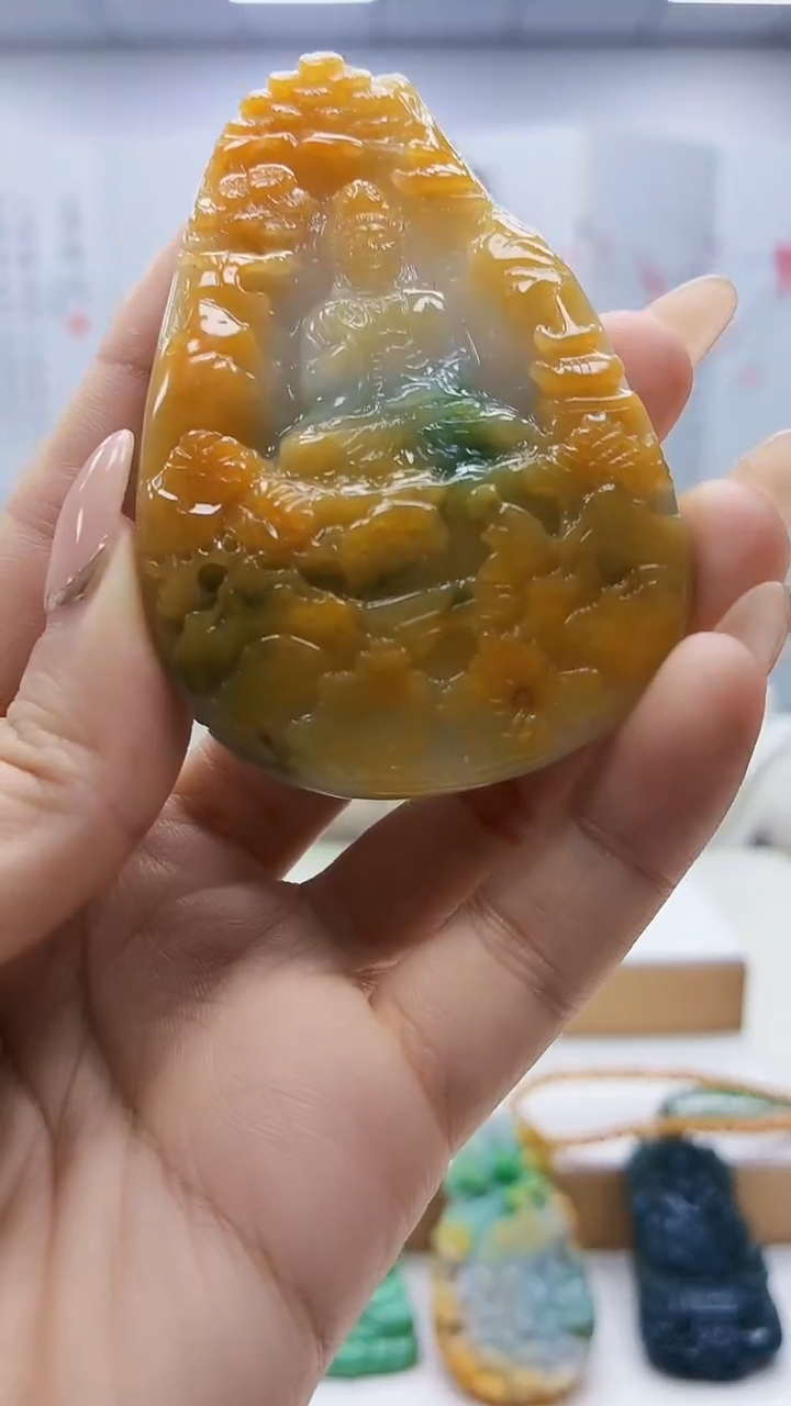 未镶嵌定制翡翠3099ty-毛货挂件97