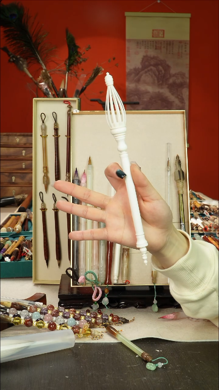 273号闪孤品高货毛笔链接 清水试笔 蘸墨不退