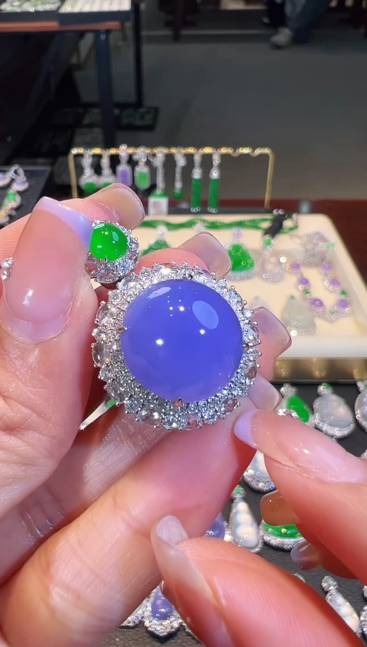 【闪购商品】翡翠戒指18K金镶嵌两用款