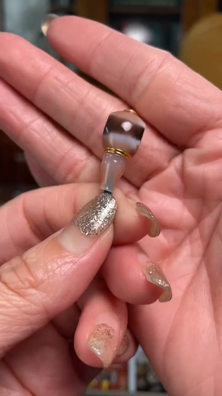 【闪购商品】玛瑙/玉髓配饰18K金镶嵌75