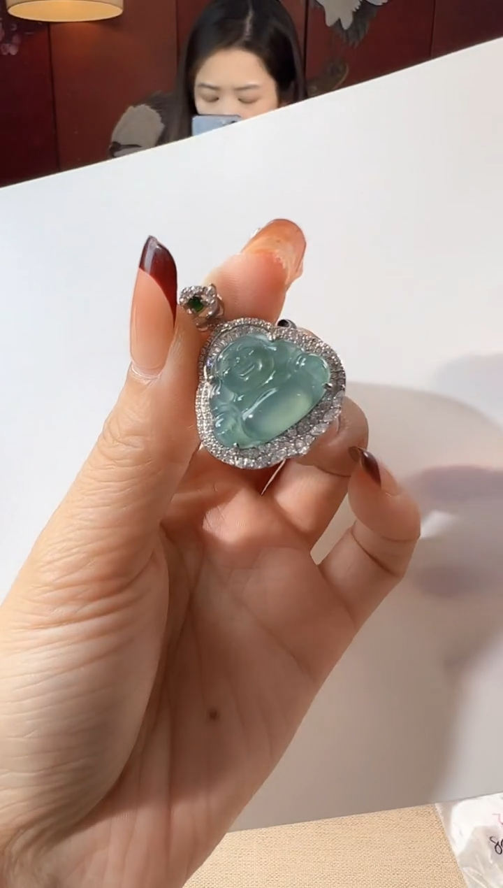 【闪购商品】翡翠颈饰银S925镶嵌KT24110228