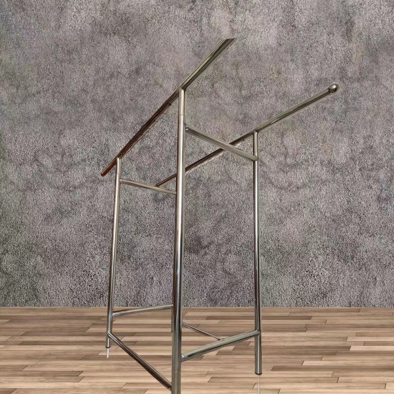 落地晒被可折叠不锈钢衣架室外室内晒衣常备晾衣架双杆晾晒立式