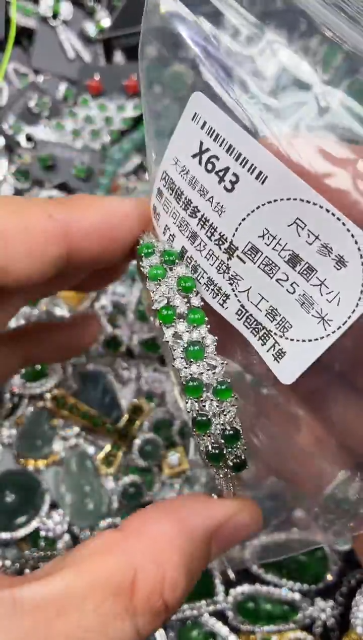 颈饰未镶嵌翡翠X643手镯