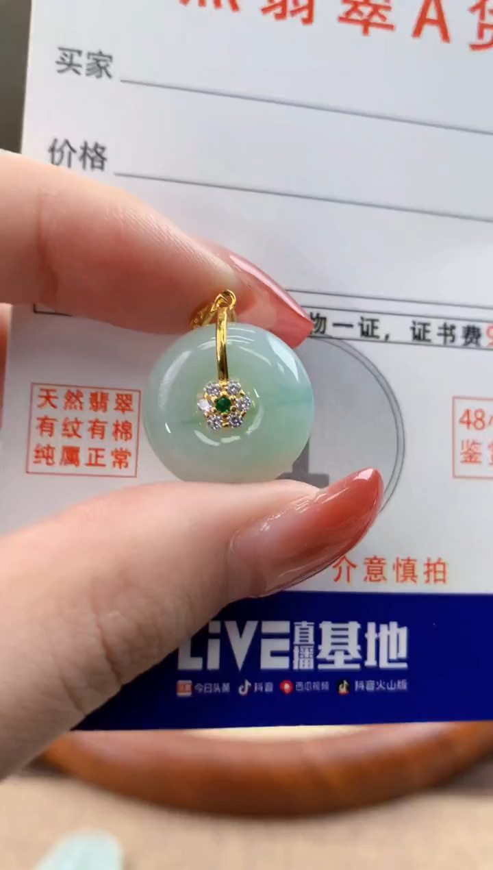 颈饰未镶嵌翡翠天然A货翡翠挂件