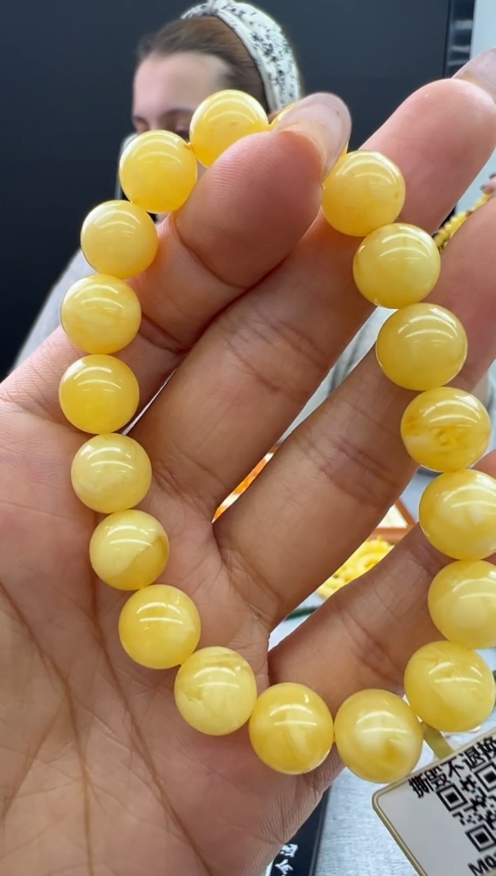 【闪购商品】琥珀手链未镶嵌576秒拍号