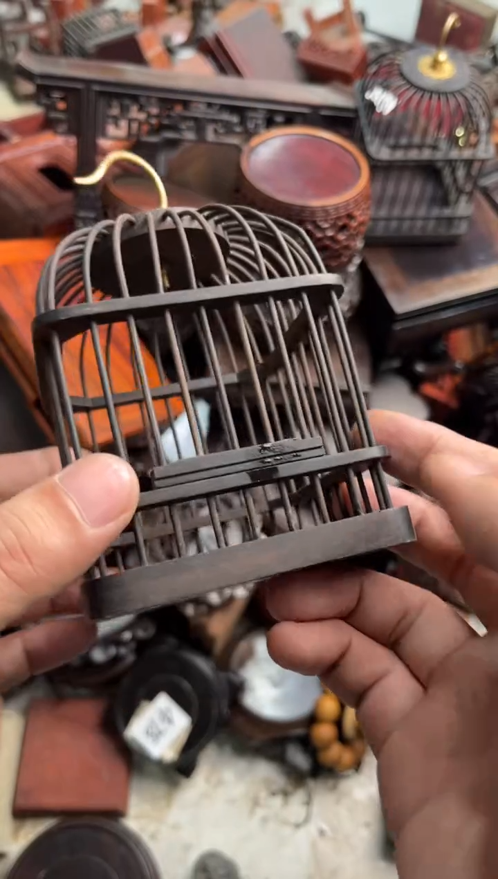 木10紫光檀蝈蝈笼