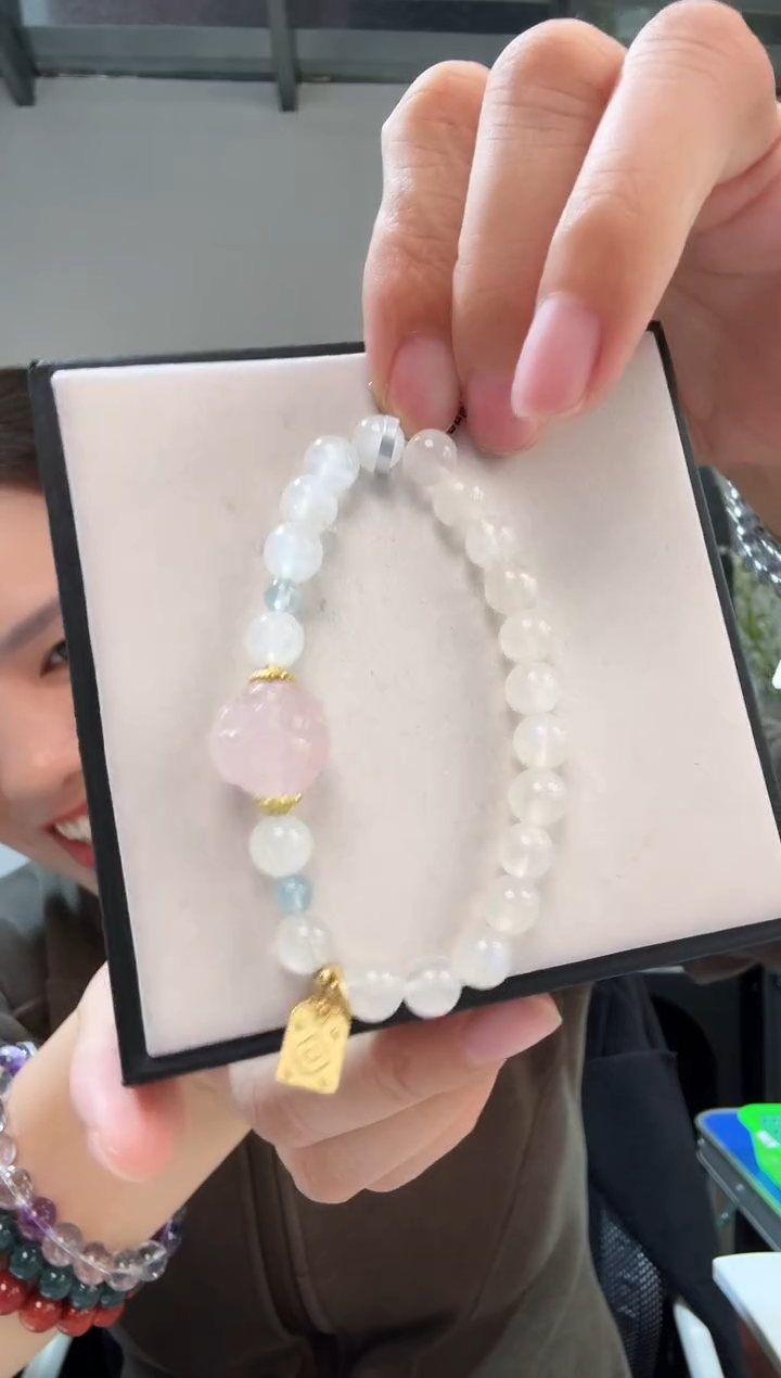 未镶嵌手链月光石优1435 约7mm