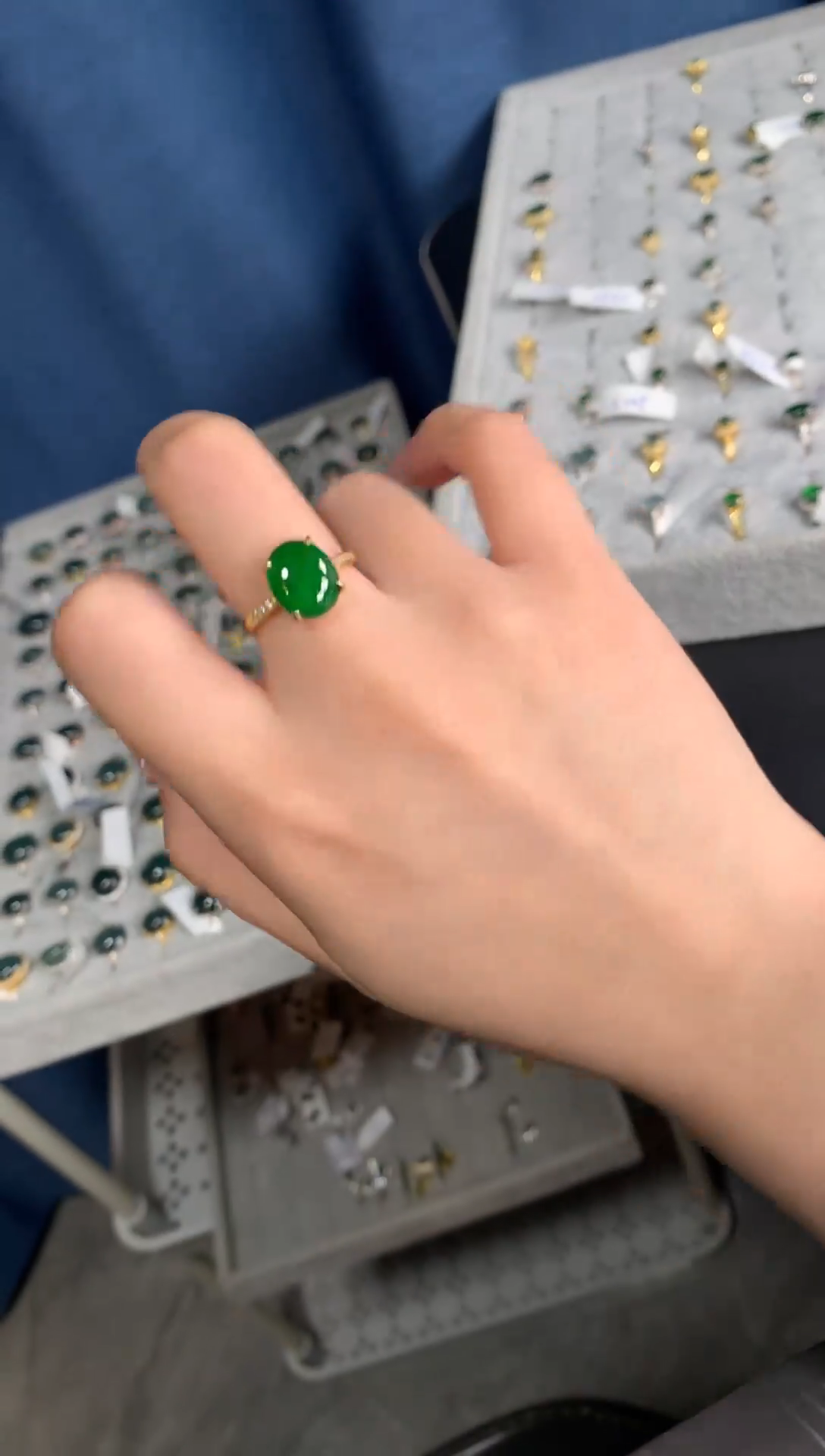 【闪购商品】翡翠戒指银S925镶嵌214124