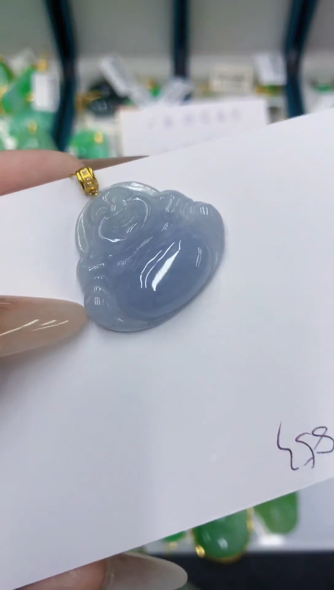 颈饰18K金镶嵌翡翠11111