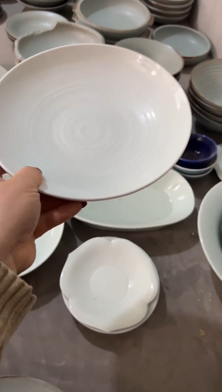 明舟中暇福利玉青8.3寸河鲜盘（单只装）
