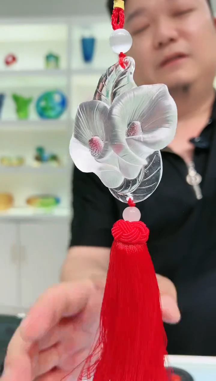 【闪购商品】茶宠古法琉璃马蹄莲挂