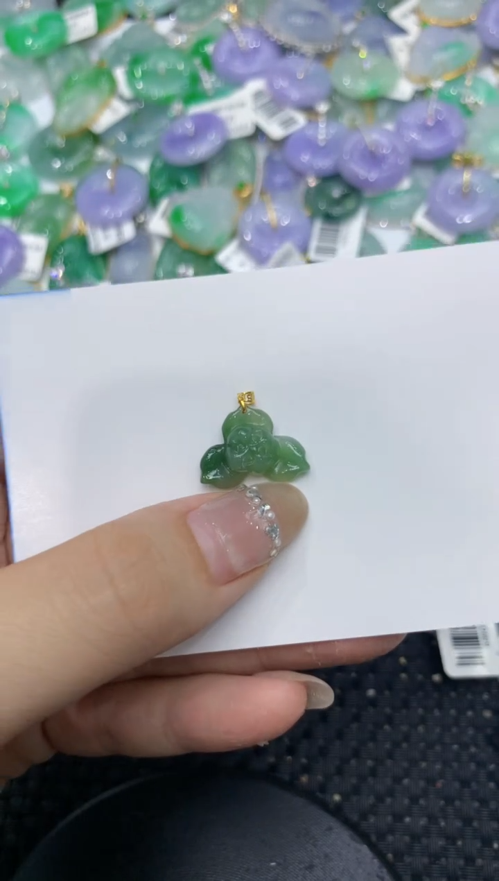 【闪购商品】翡翠颈饰18K金镶嵌222222222