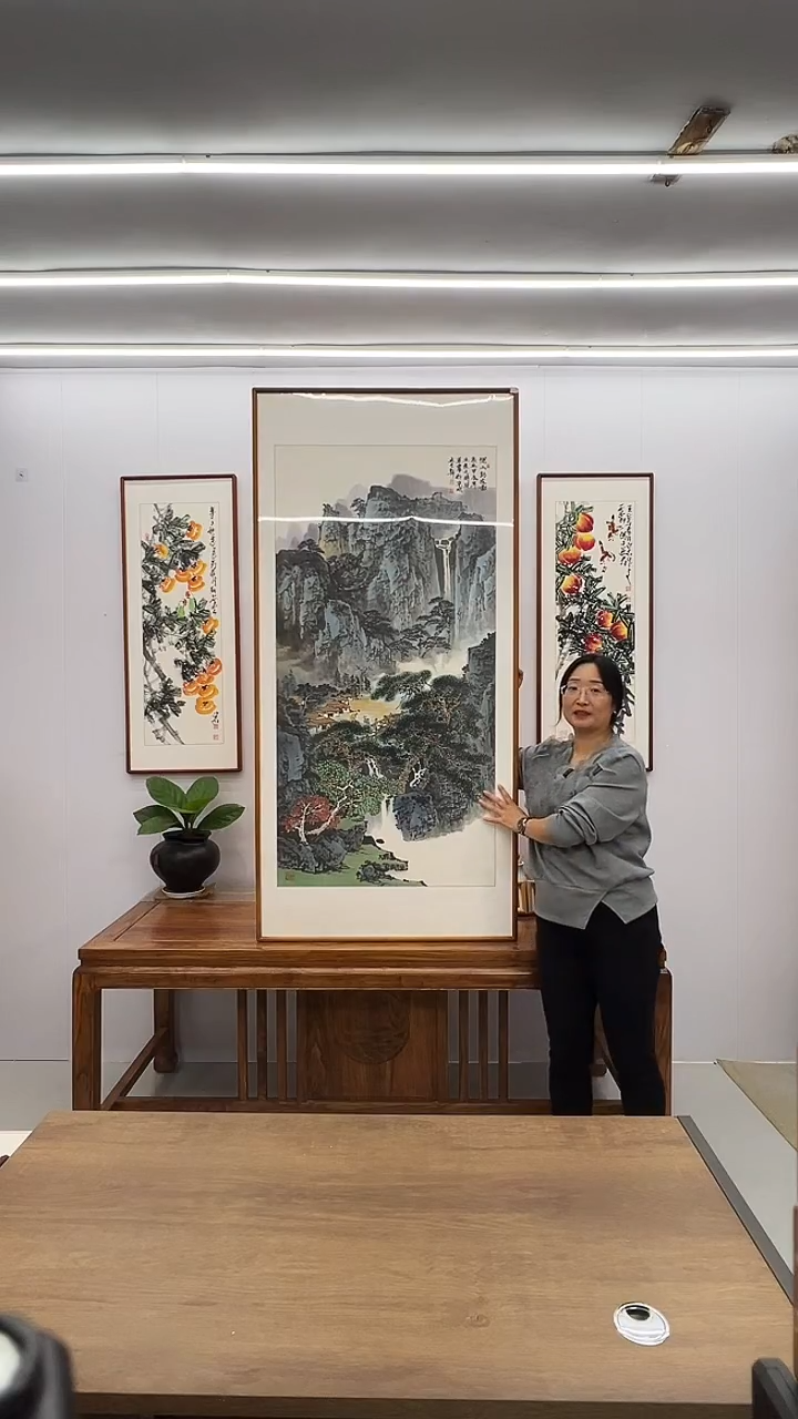 国画张现军 170*80 深山访友图