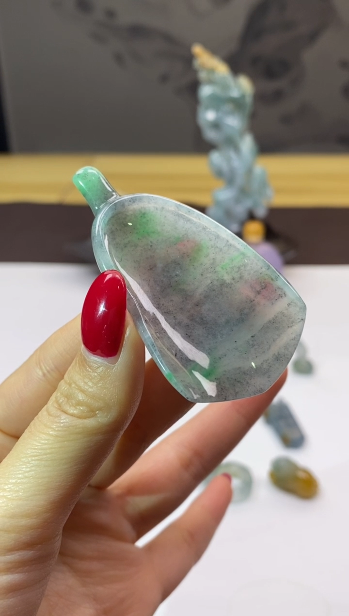 未镶嵌摆件翡翠茶铲