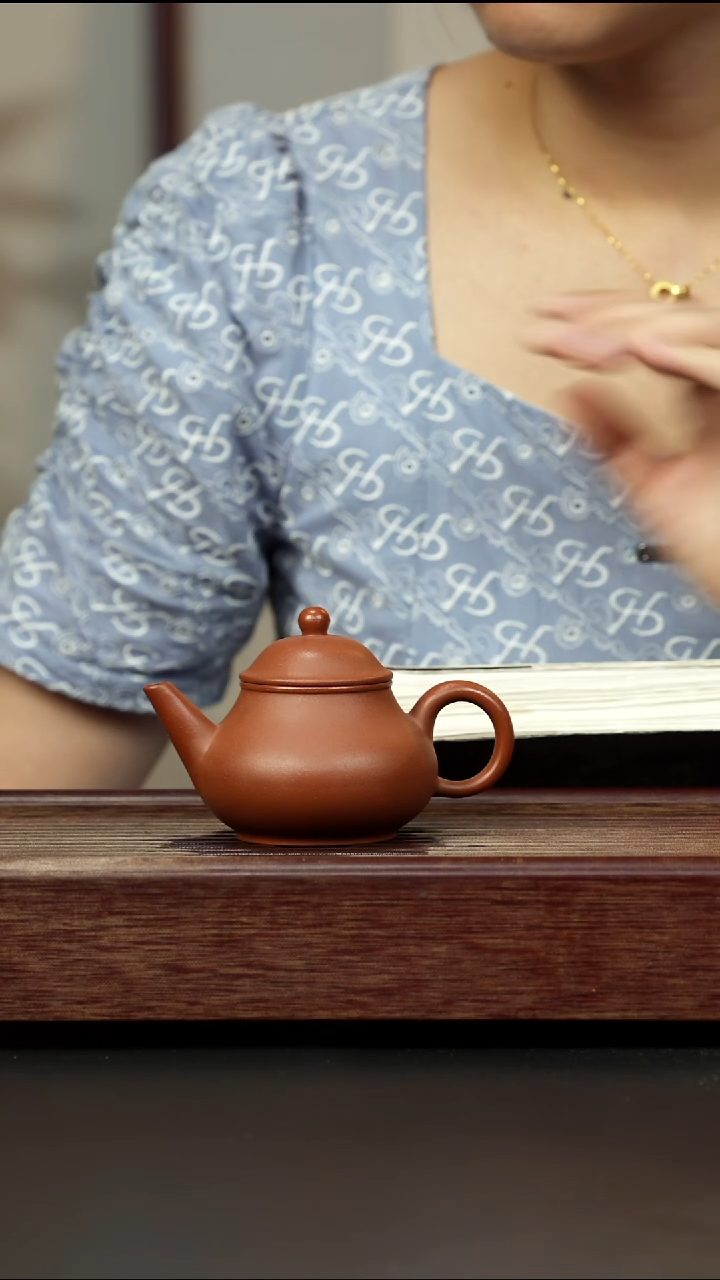 紫砂茶壶小红泥芭乐水平