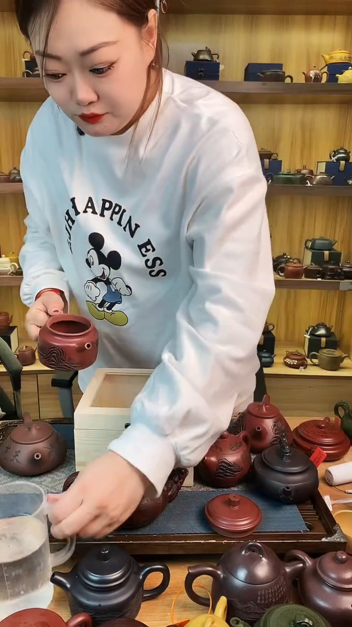 【闪购商品】紫砂茶壶龙血砂观山德钟【雪】