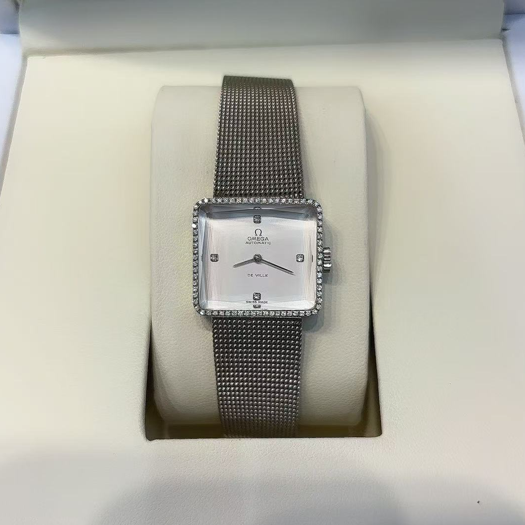 95新 Omega/欧米茄 自动机械/后镶钻/表径25/腕周17/25610342