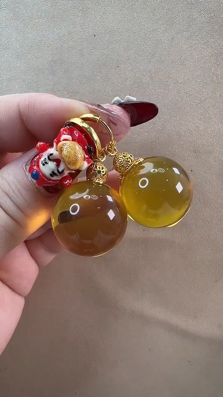 【闪购商品】琥珀耳饰未镶嵌耳环