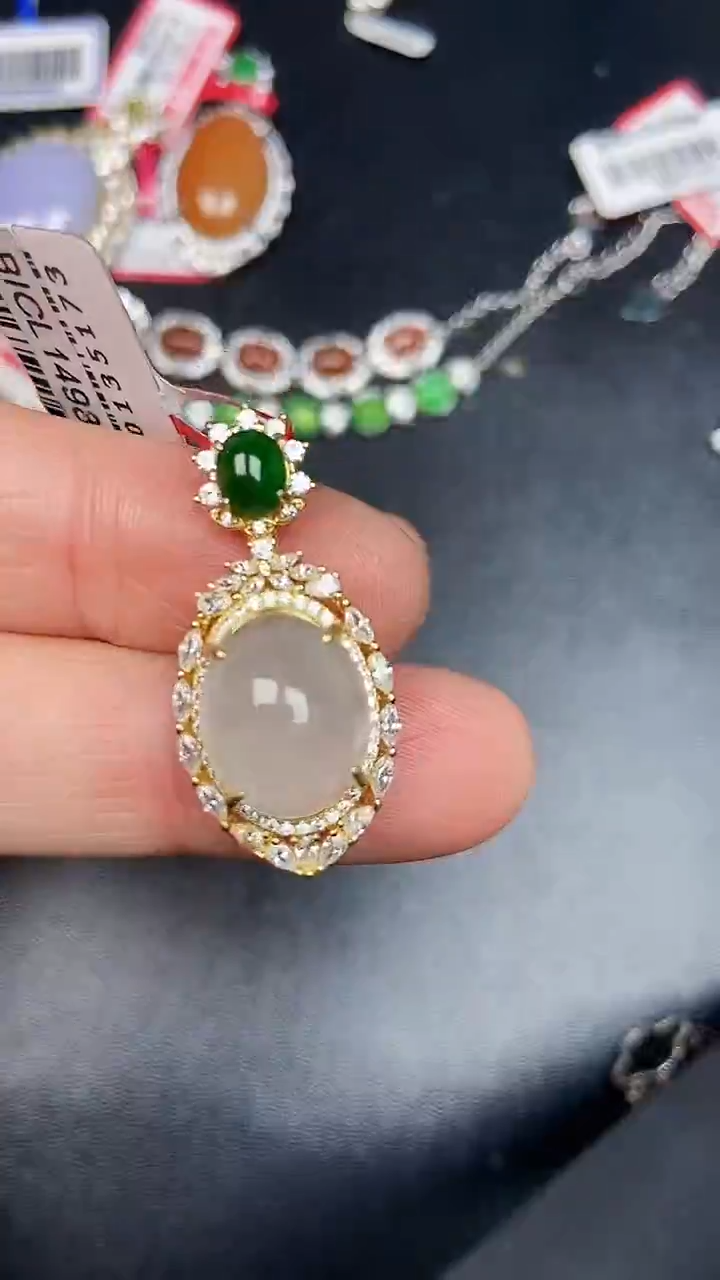 银S925镶嵌戒指翡翠2870