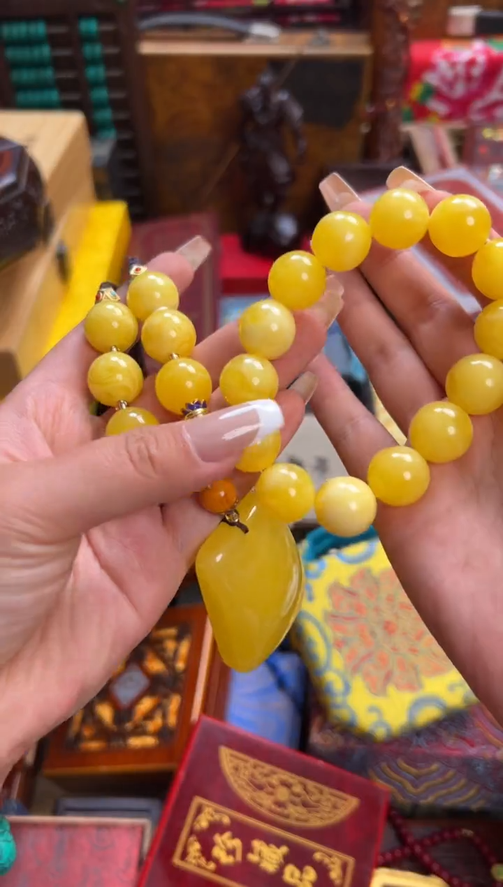 瓷片--------瓷---------蜜蜡小无事+手串