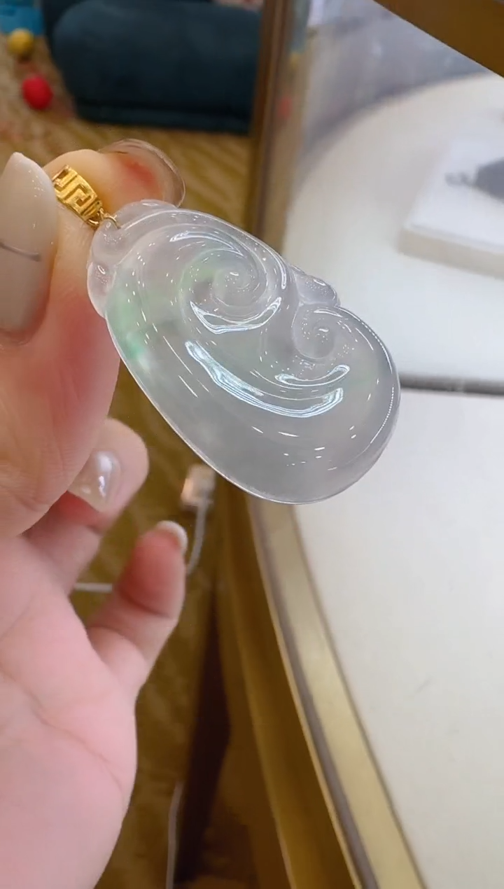 翡翠18K金镶嵌吊坠(不含链)多样性团购发一件