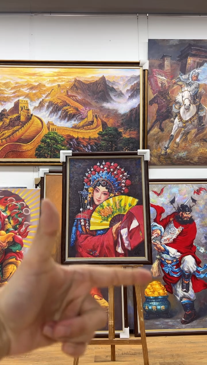 书法贵妃醉酒 带框50*70