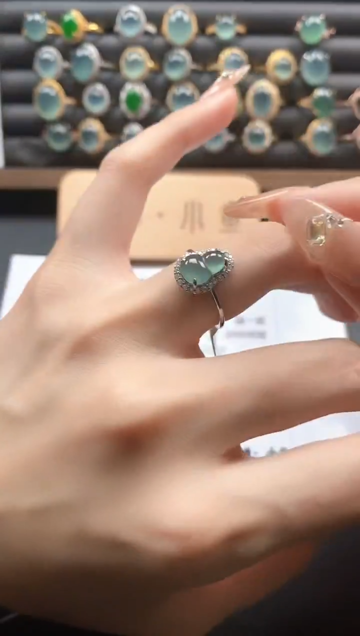 银S925镶嵌戒指翡翠51151