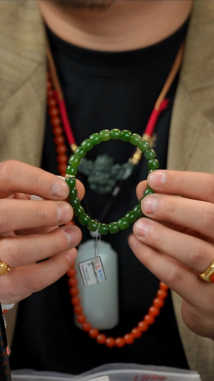 未镶嵌手串和田玉多样性发一件THTY133