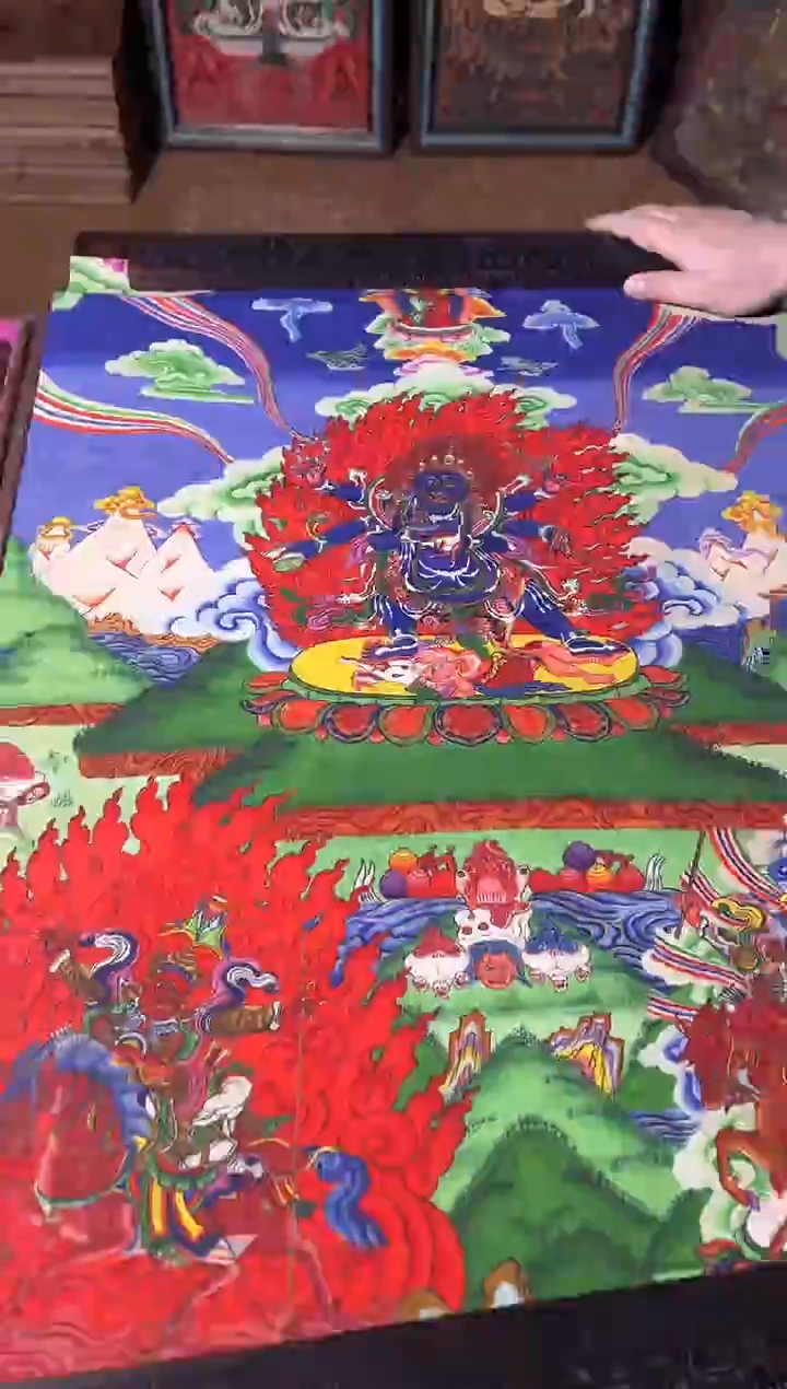 卷轴画菊菊唐卡tk