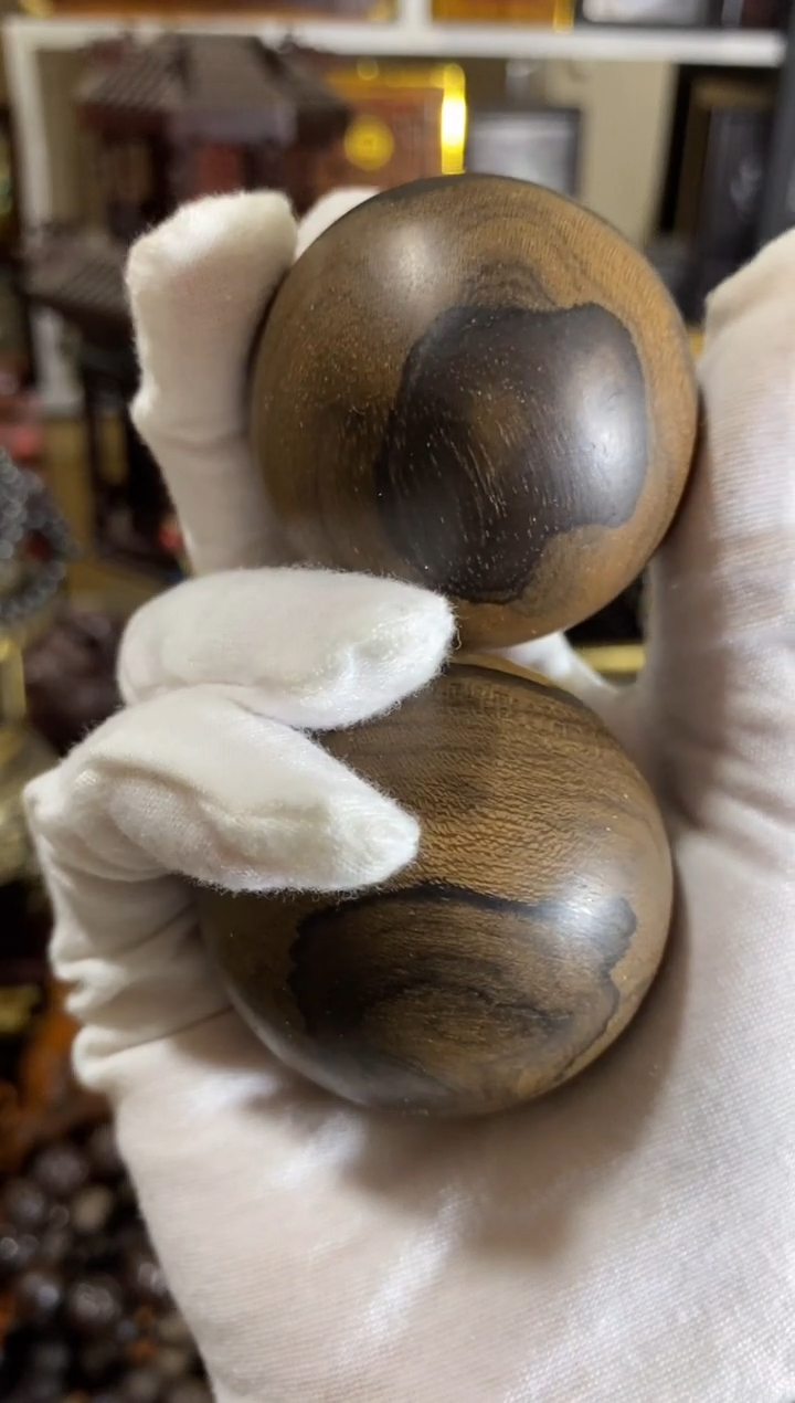 小叶黄杨小件手球一对