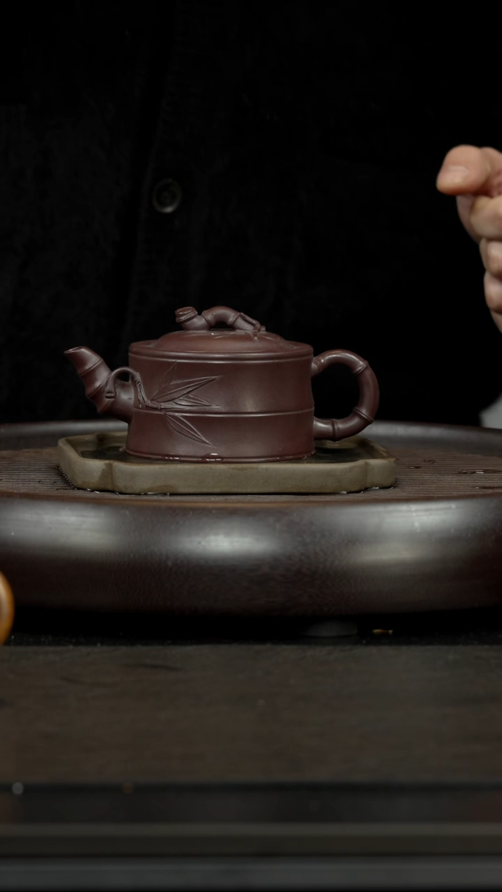 【闪购商品】紫砂茶杯可心竹段壶