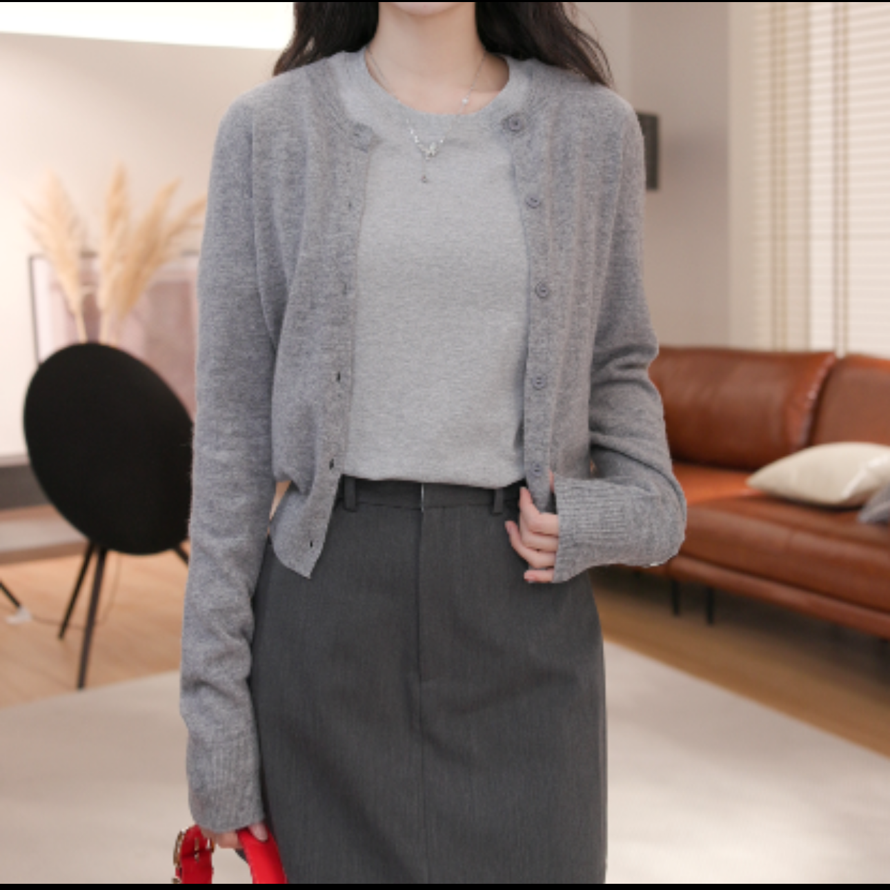 【贝贝】保暖针织开衫绵毛衣气质早春新款BB-3003