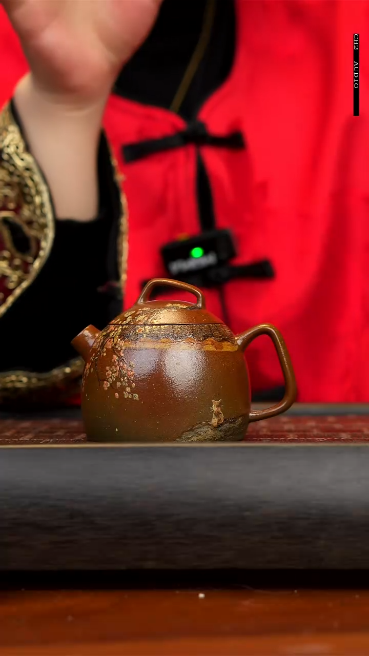 【闪购商品】紫砂茶壶柴烧几何秦权壶