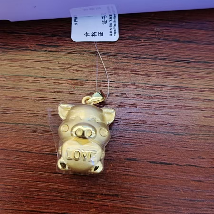 红飞珠宝足金吊坠