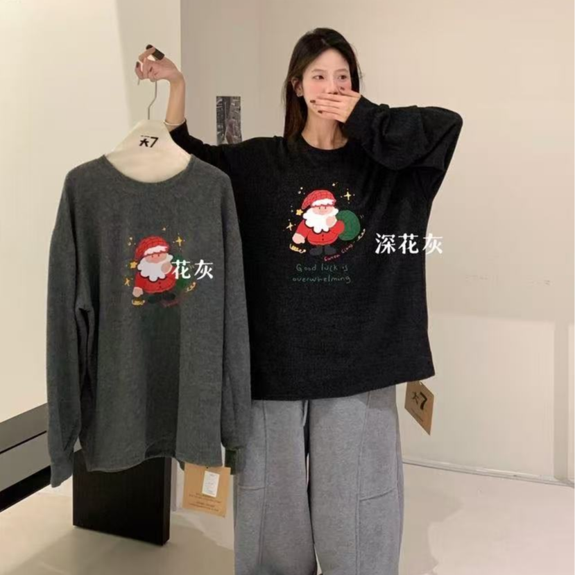 D7#78513#加绒圣诞老人上衣 X