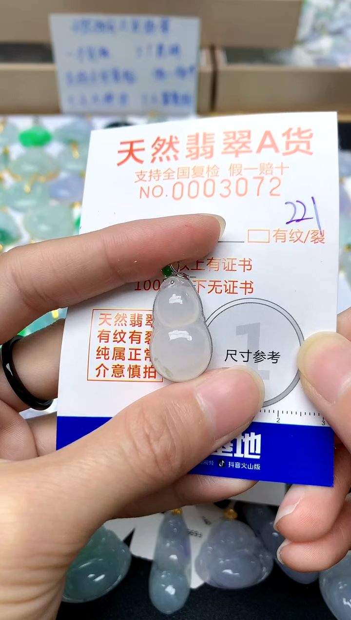 【闪购商品】翡翠颈饰18K金镶嵌221天然A货翡翠