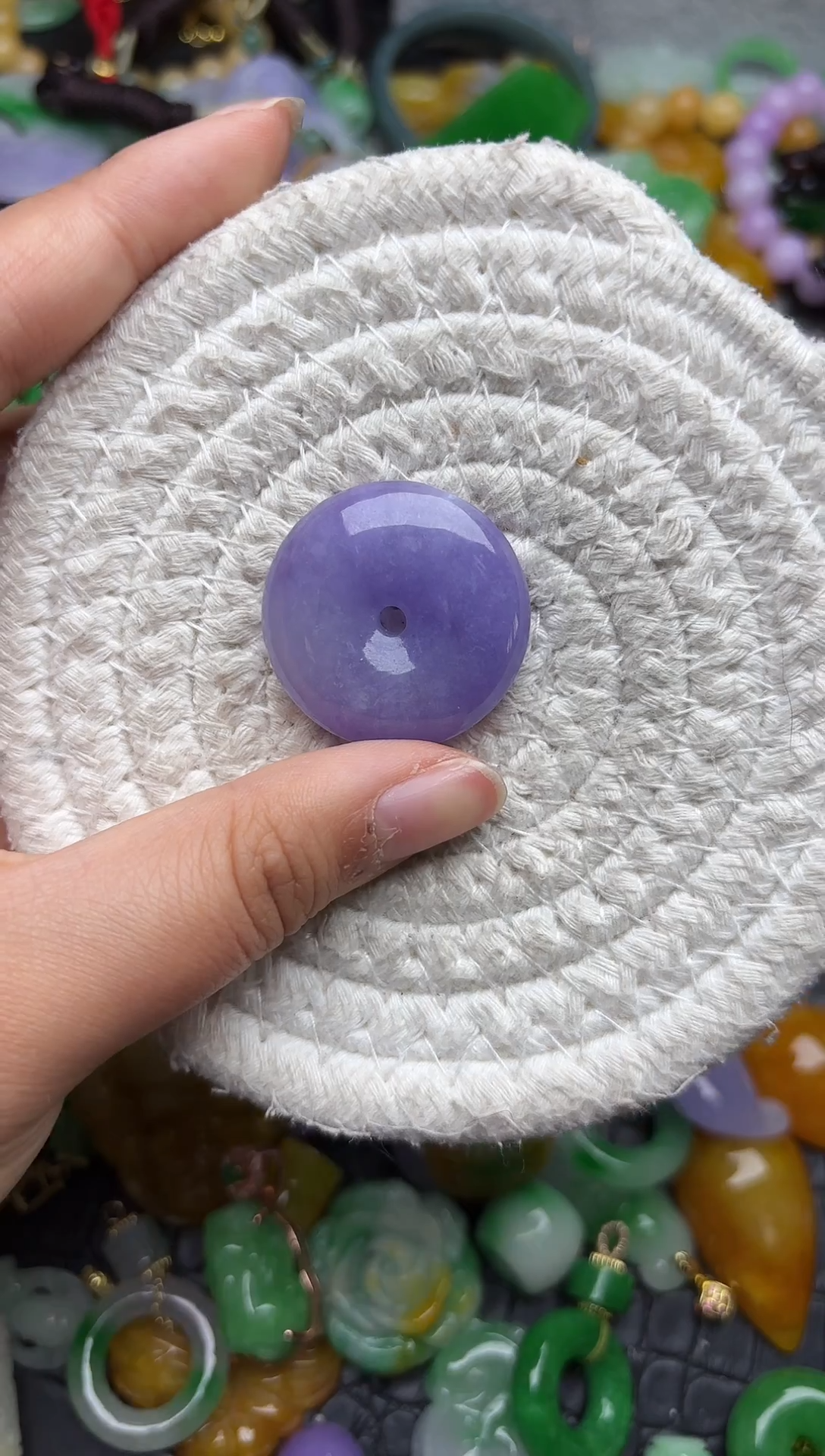 颈饰未镶嵌翡翠缅甸翡翠吊坠