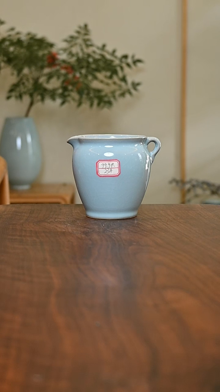 23#大公道 天青 微瑕 朱家汝窑款