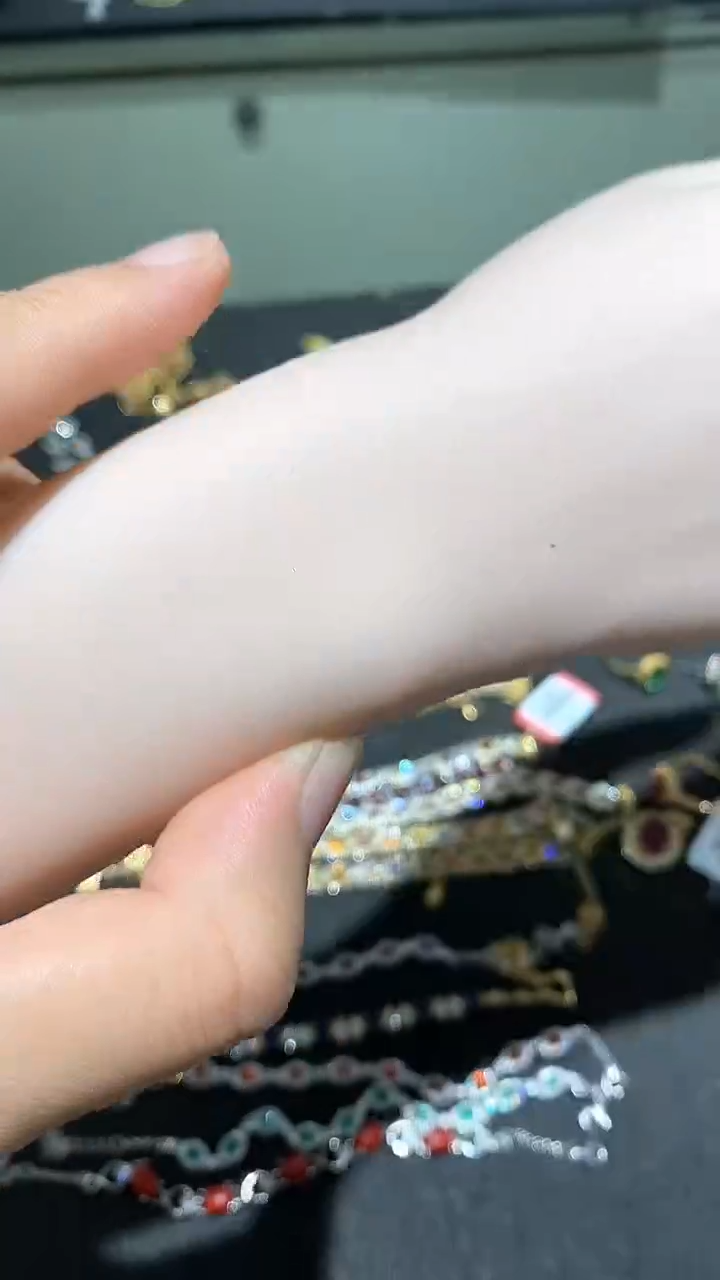 蓝宝石手链银S925镶嵌手链