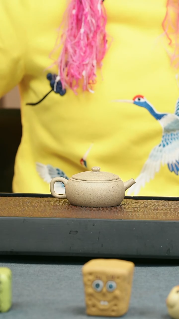 【闪购商品】紫砂茶壶周季山-天茶星菊钮石鼓壶-独孔-75cc