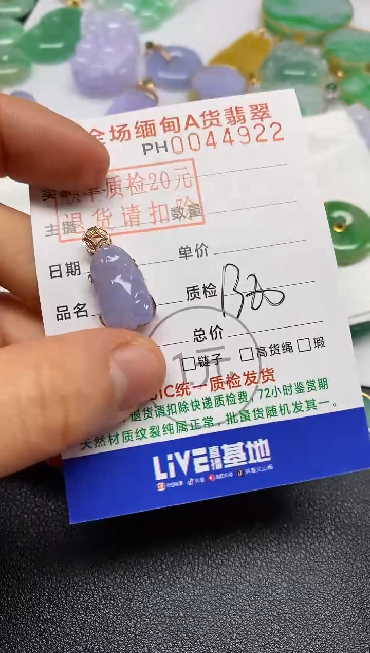【闪购商品】翡翠吊坠(不含链)未镶嵌貔貅